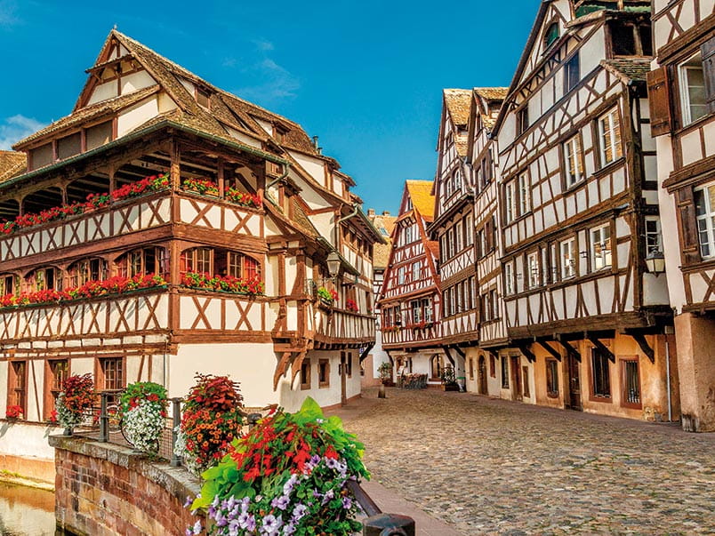 Historic architecture in Strasbourg, France